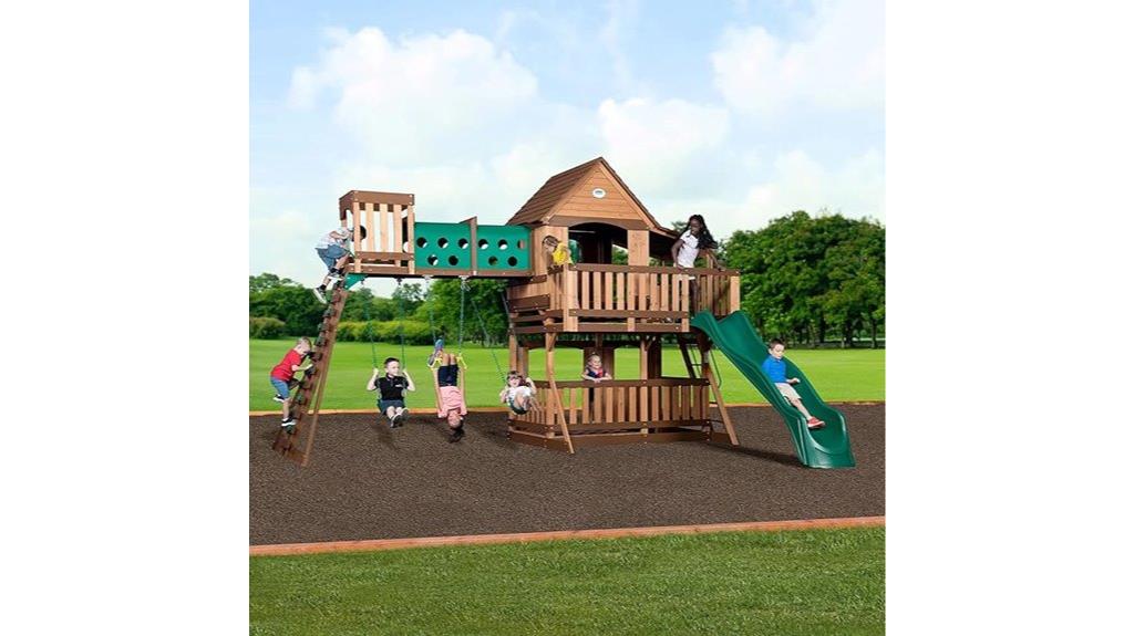 cedar playset with elite features