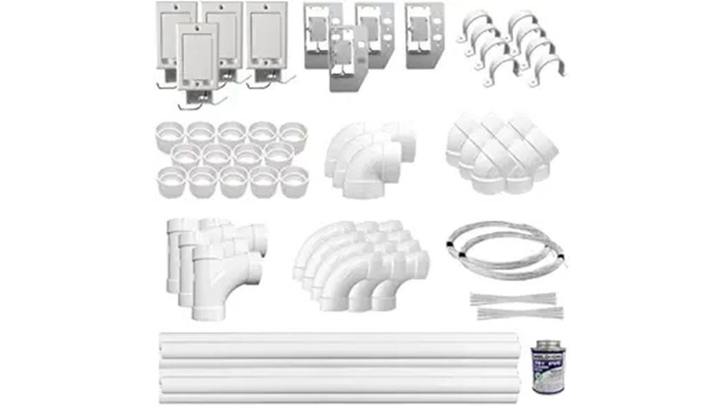 central vac pipe kit