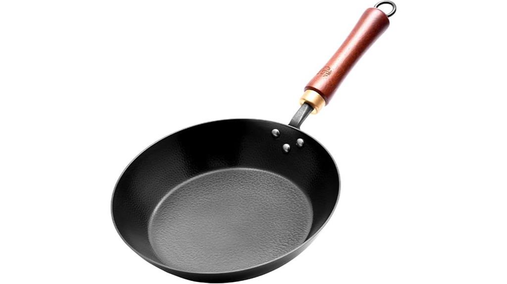 coating free steel frying pan