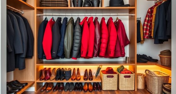coats shoes accessories storage