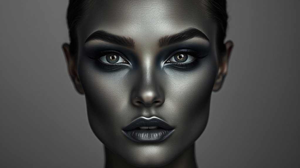cohesive monochrome makeup artistry
