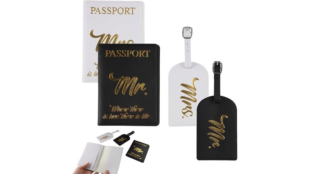 couples luggage tag set