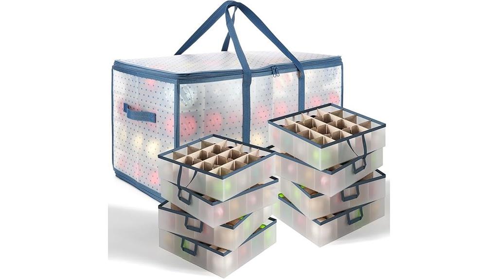 decorated ornament storage container