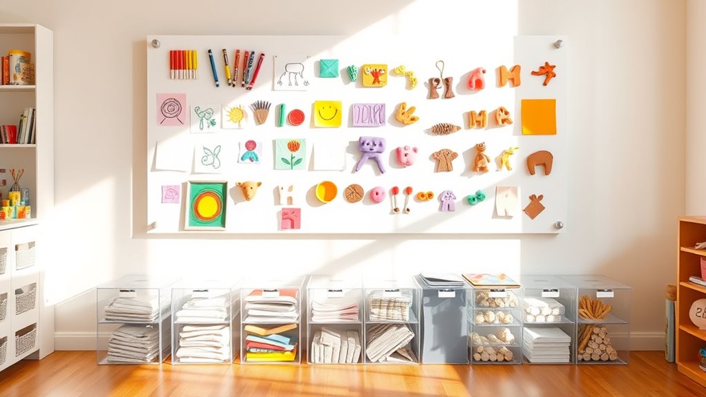 displaying and storing children s art