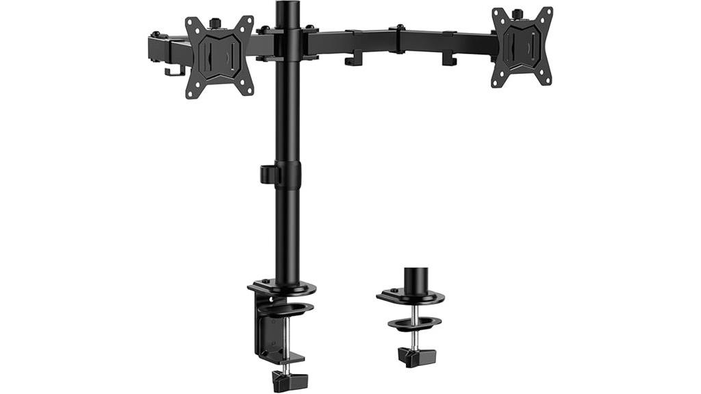 dual adjustable monitor mount