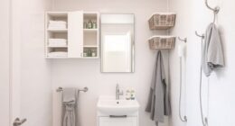 efficient small bathroom storage