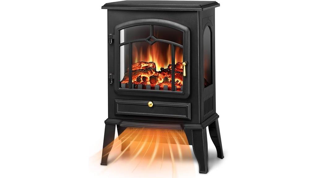 electric freestanding flame heater