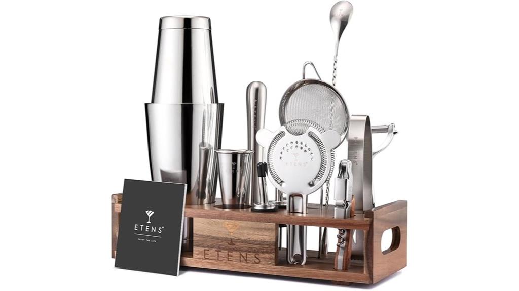 elegant 15 piece bartending kit
