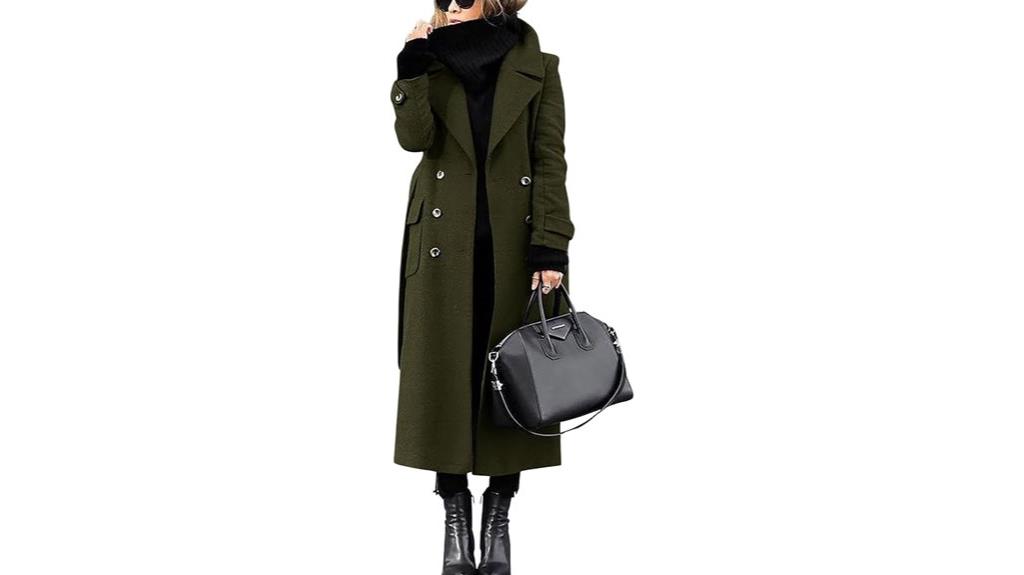 elegant belted wool coat