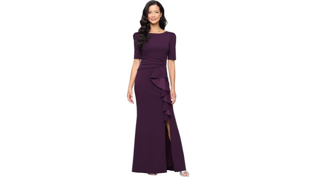 elegant long puff dress