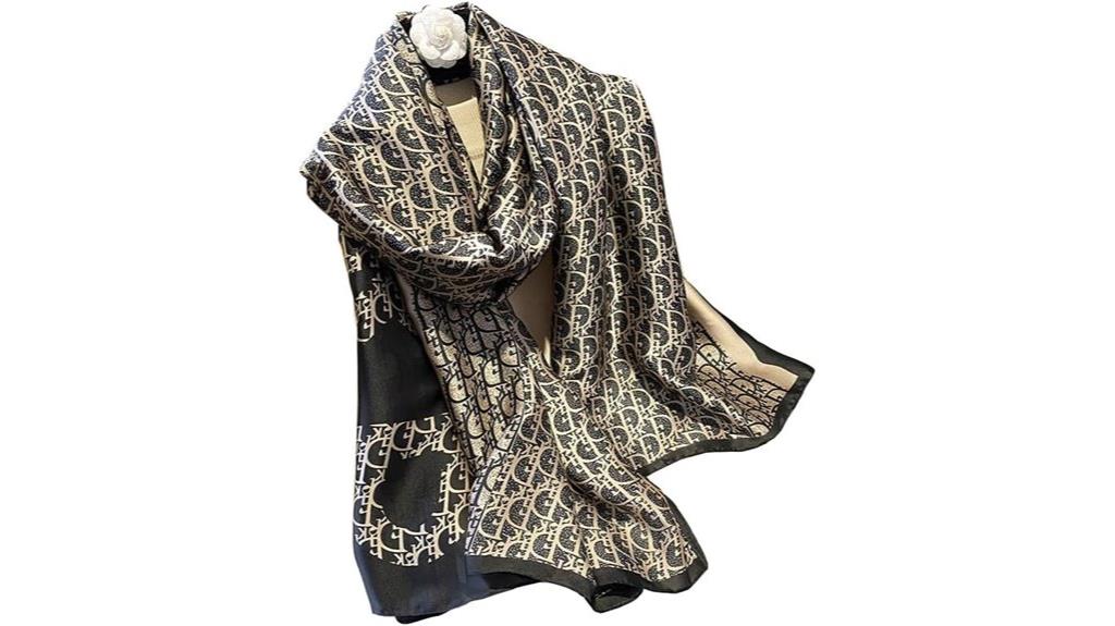 elegant oversized silk scarf
