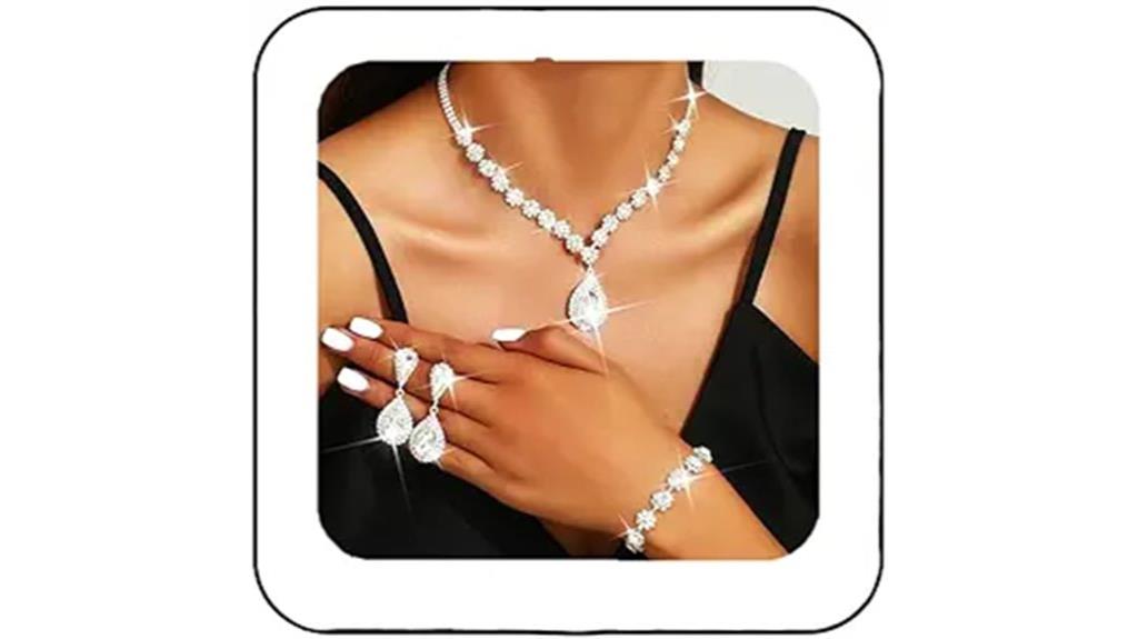 elegant silver wedding jewelry