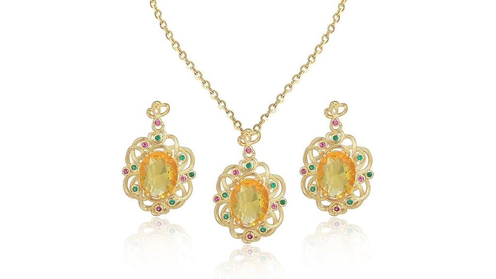 elegant zirconia jewelry set