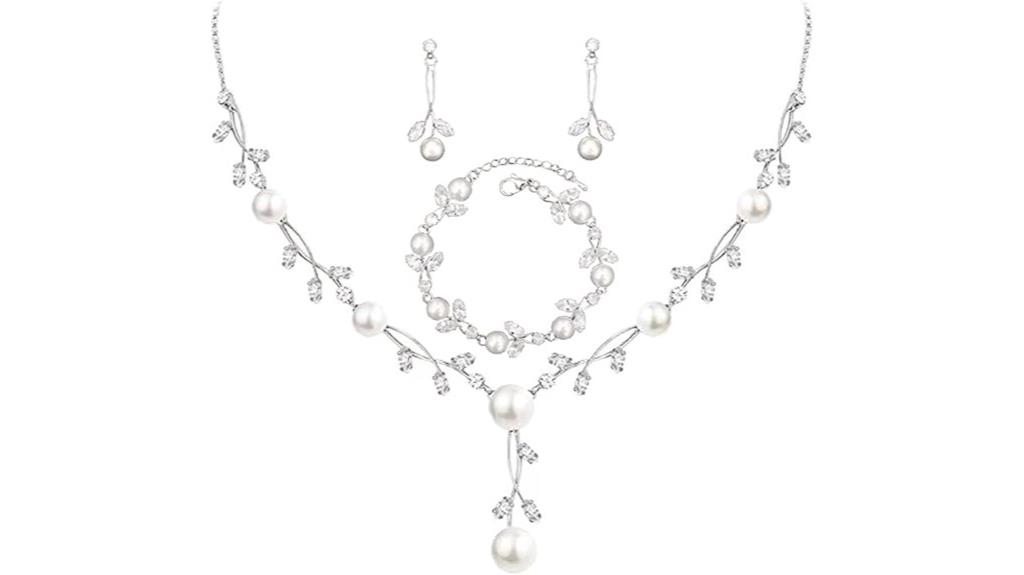 elegant zirconia pearl jewelry