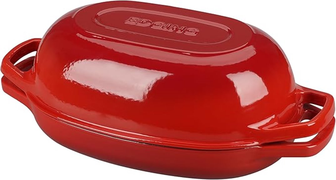 enamelled oval dutch oven