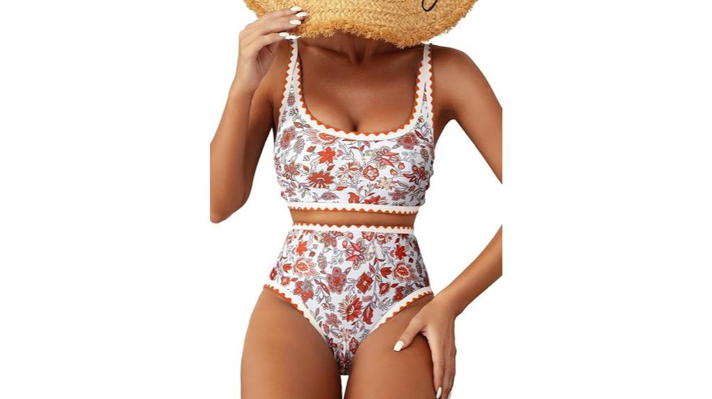 floral high waist bikini