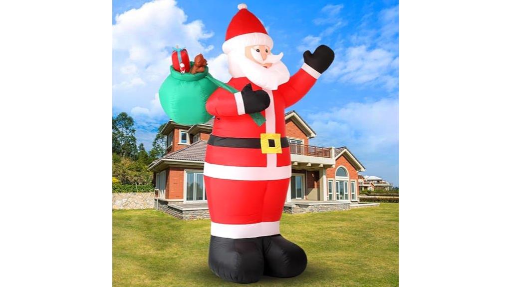 giant inflatable santa lights