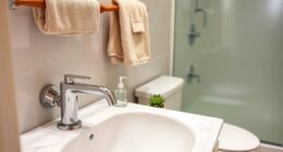 guest bathroom essentials setup