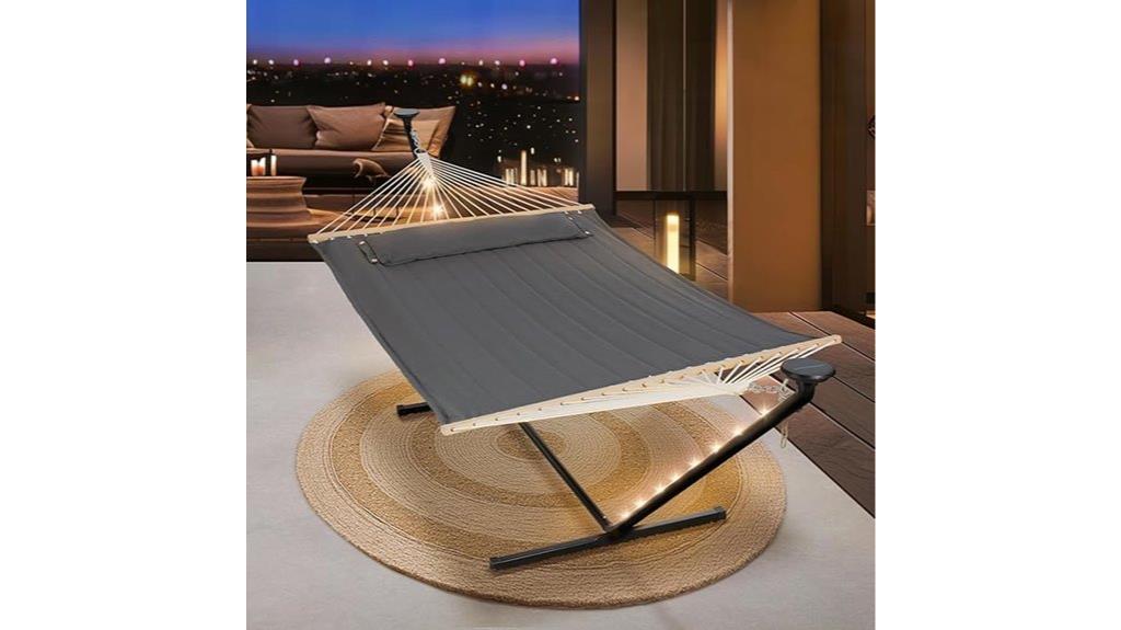 hammock with stand and lights