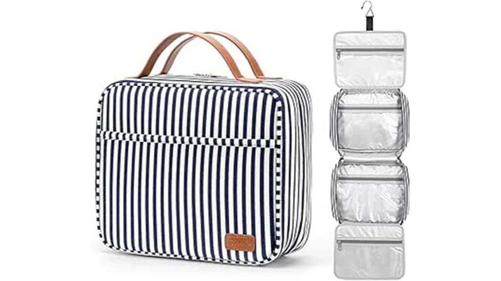 hanging toiletry organizer compartments