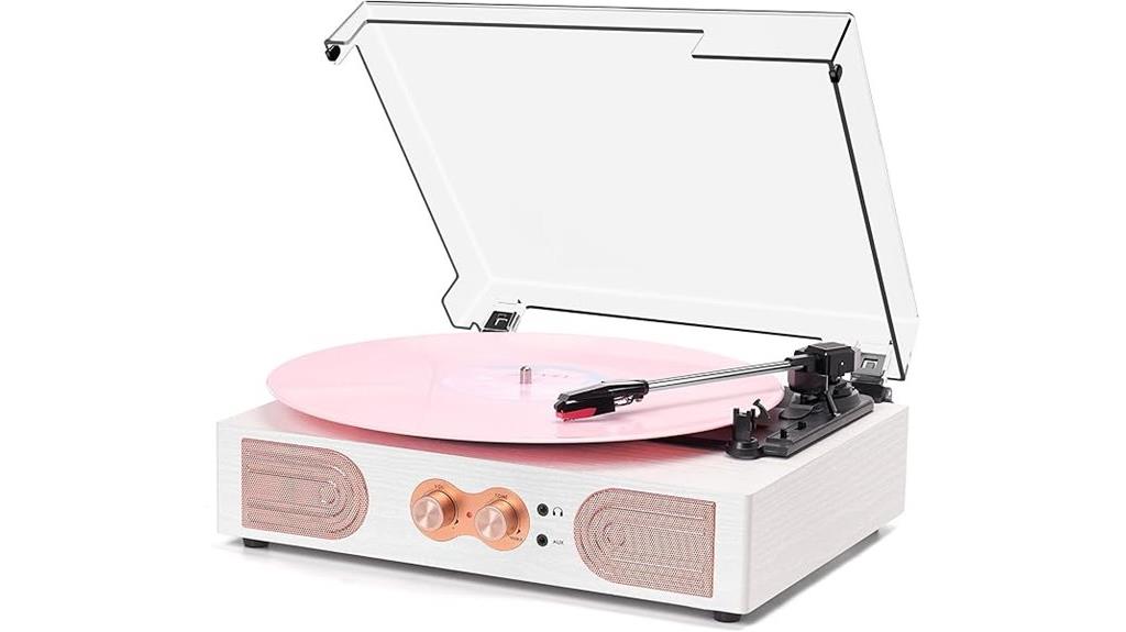 integrated speaker vinyl player