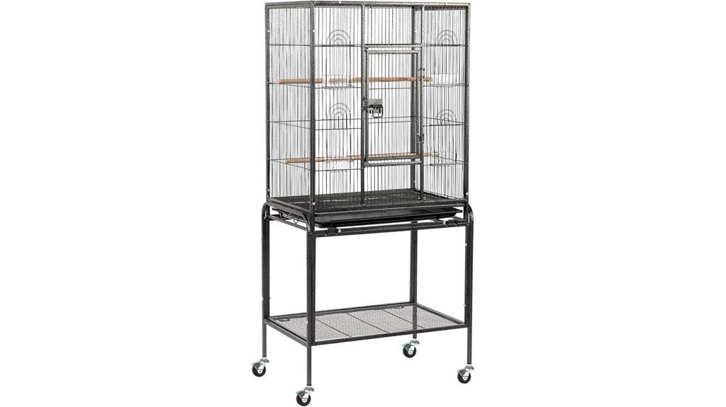 large 53 inch rolling bird cage