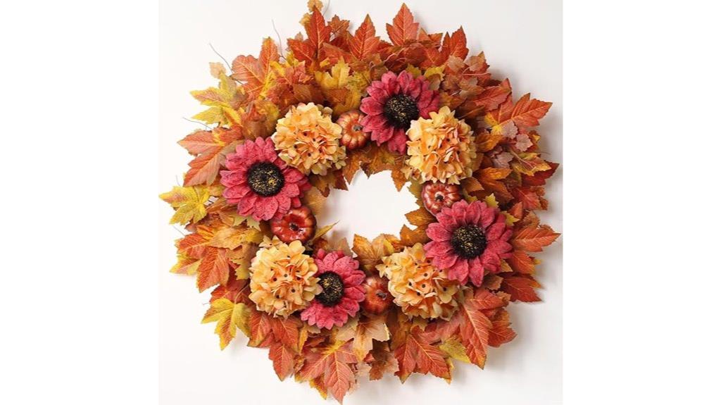 large autumn door wreath