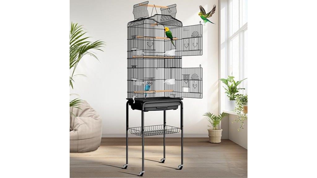 large bird cage stand