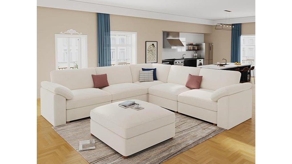 large chenille sectional sofa