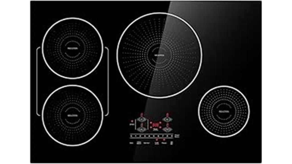 large flat glass cooktop