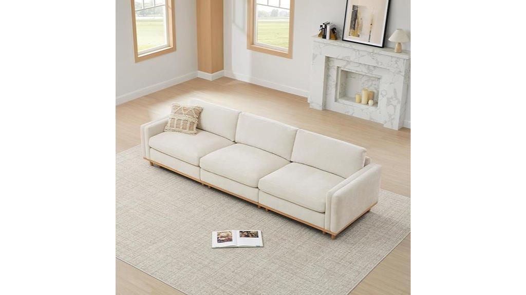 large linen modular sofa