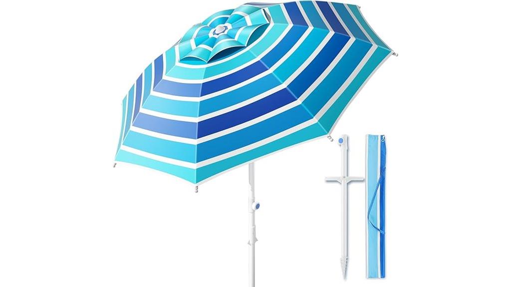 large uv protected beach umbrella