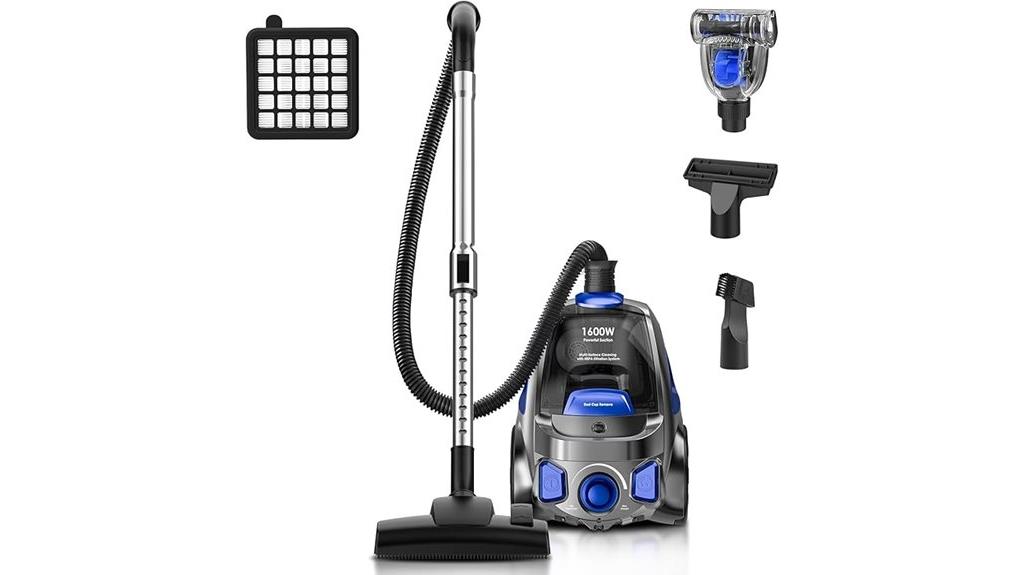 lightweight cyclonic canister vacuum