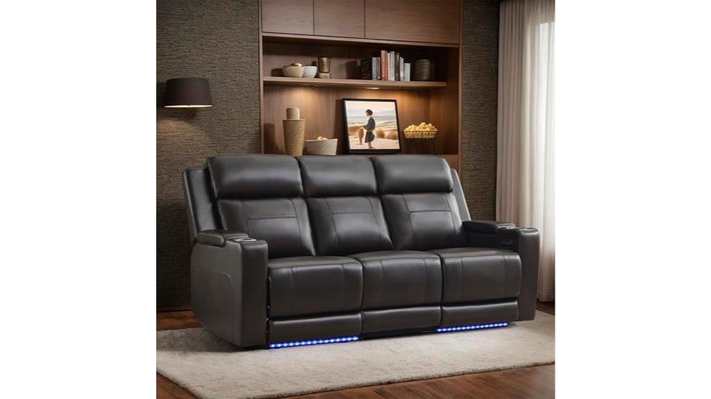 luxury adjustable theater sofa