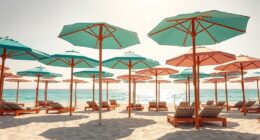 luxury beach umbrella selection