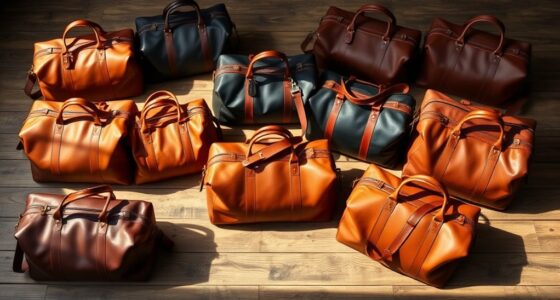 luxury leather weekend bags