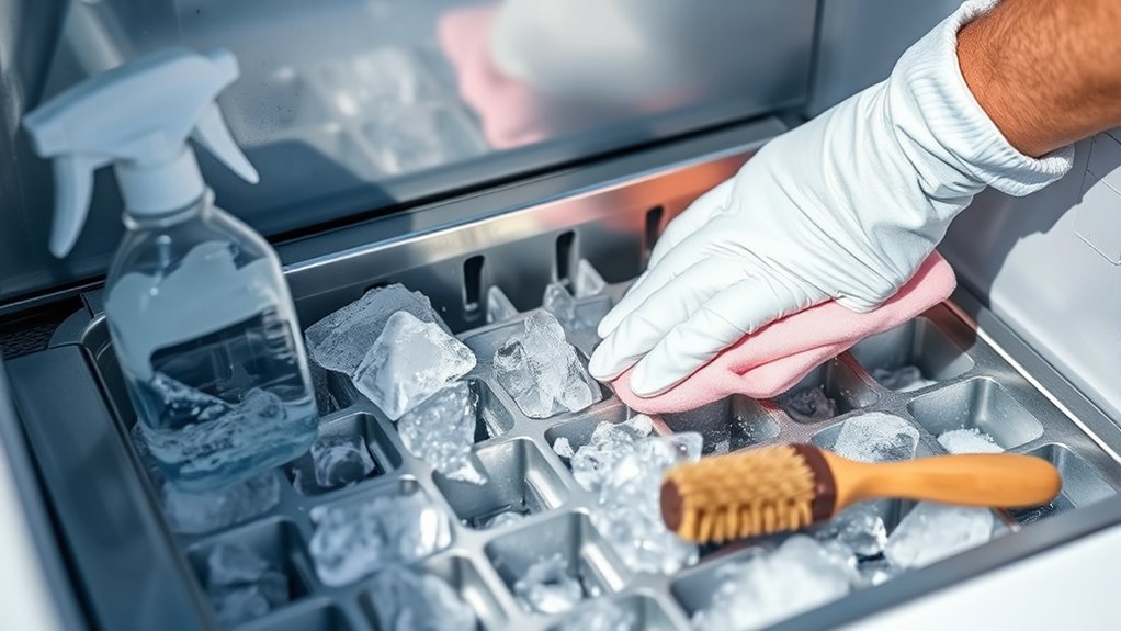 maintain clean efficient ice maker