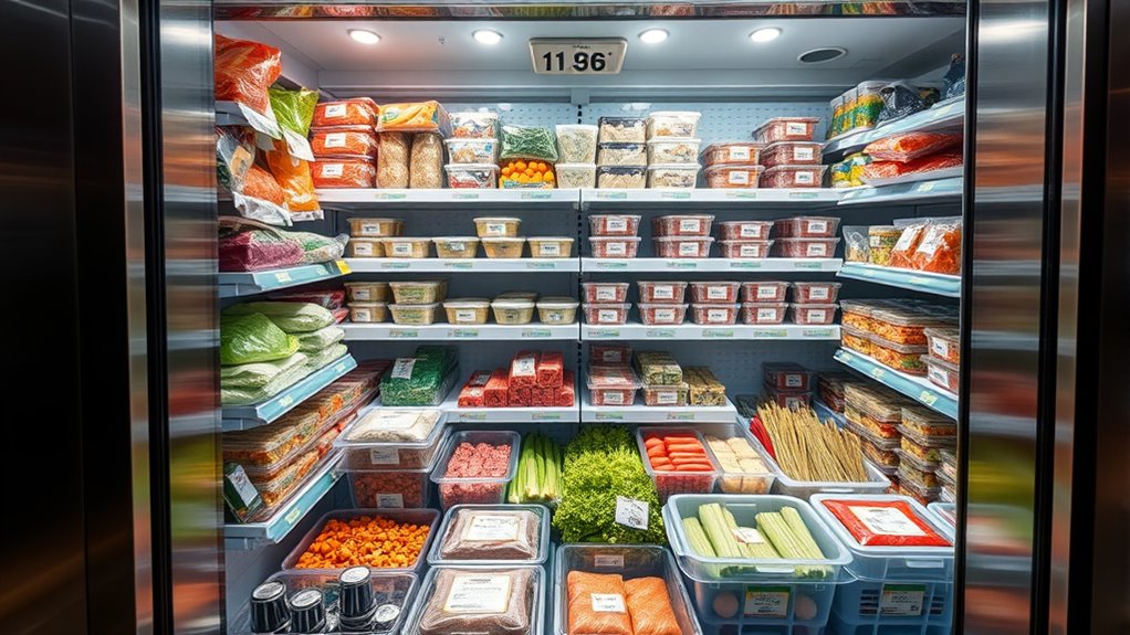 maintain freezer temperature and organization