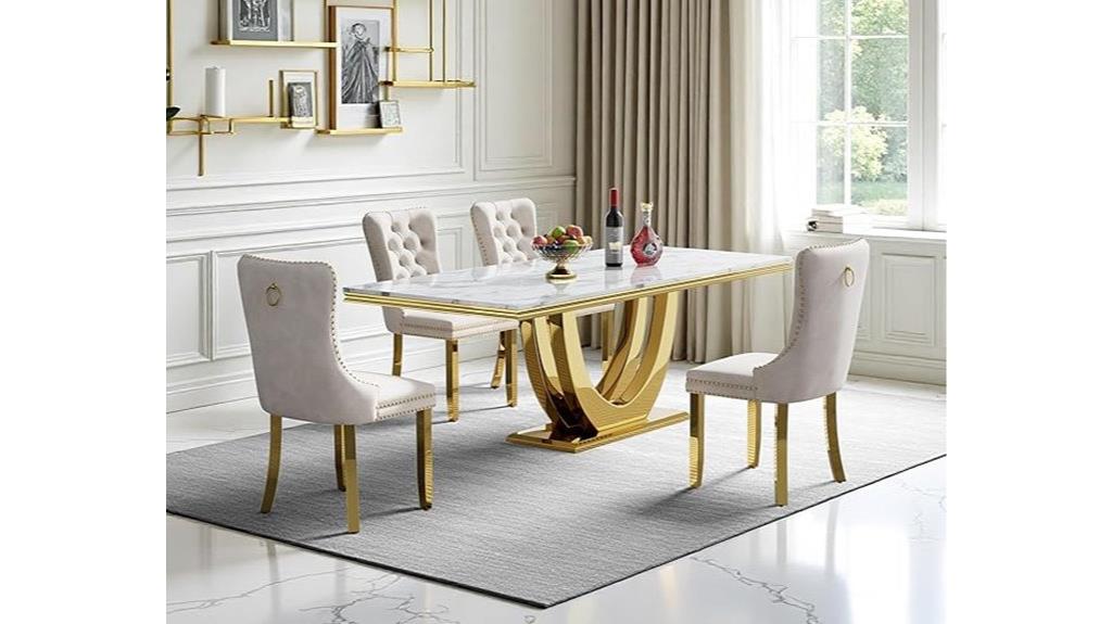 marble dining table set
