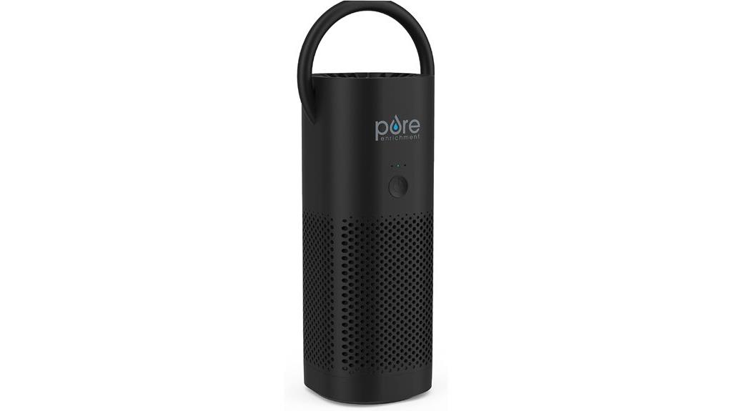 mini portable black air purifier