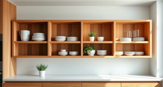 minimalist display with organization