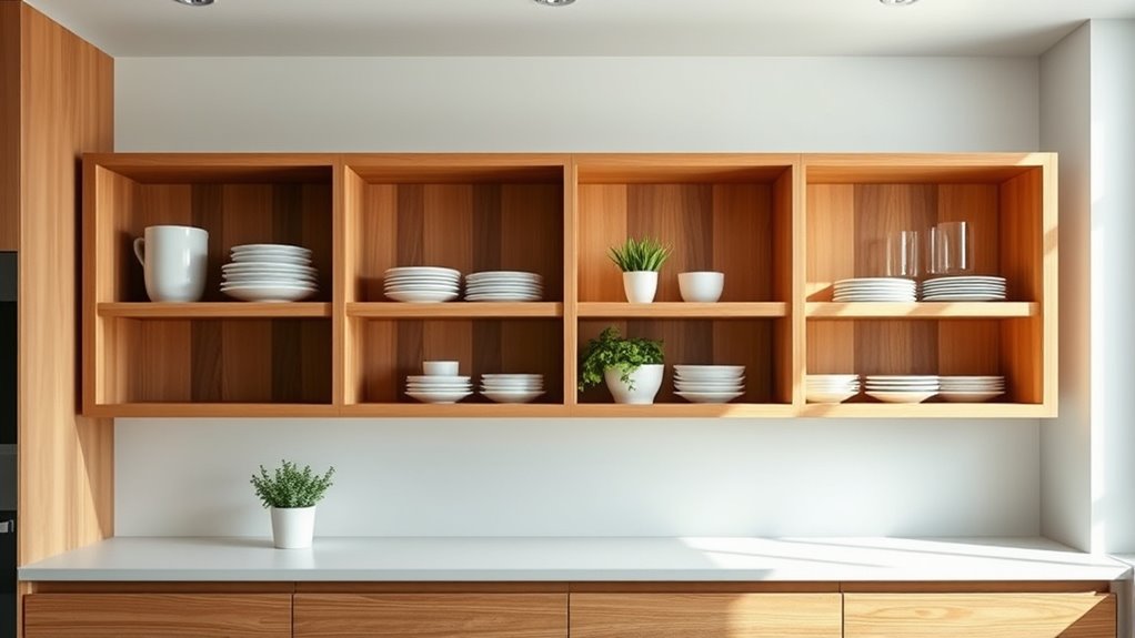 minimalist display with organization