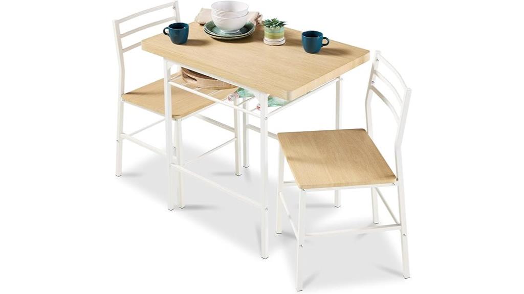 modern 3 piece dining set