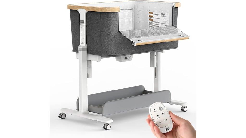 musical wheeled baby bassinet