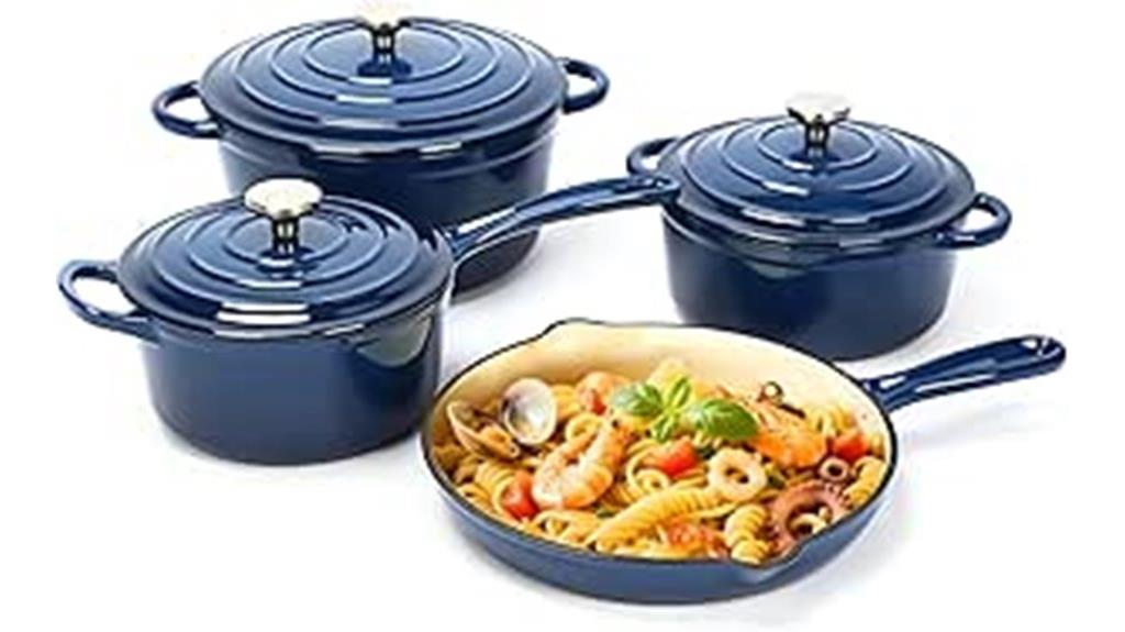 nine piece ceramic cast iron