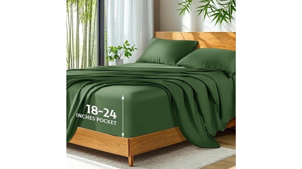 olive bamboo viscose sheets