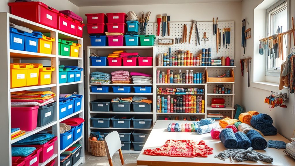 organize hobby supplies projects