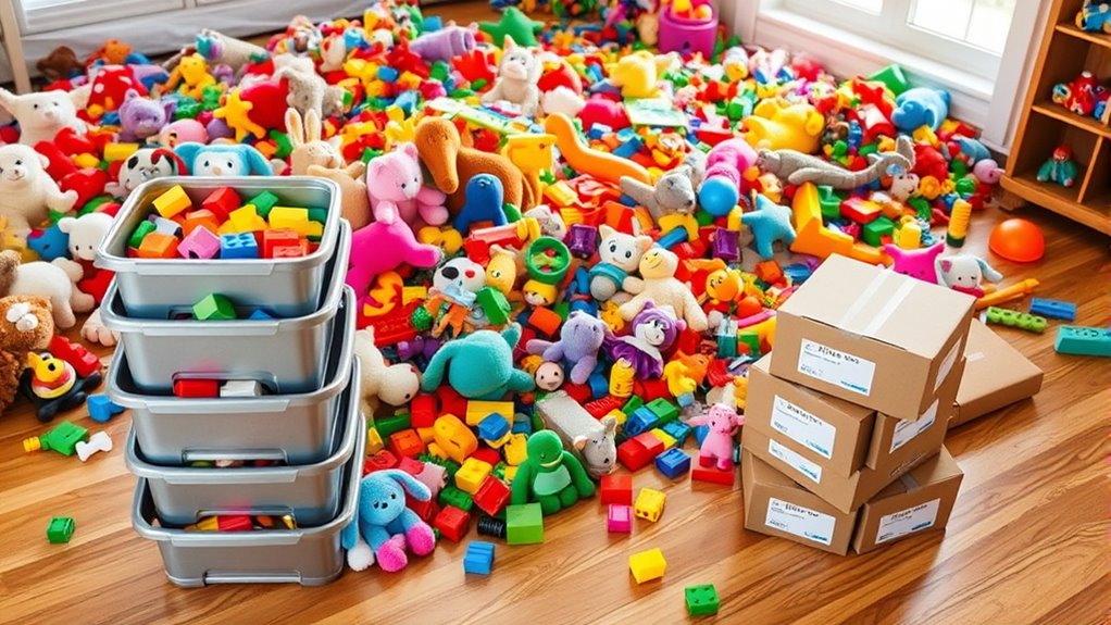 organize toys keep store donate
