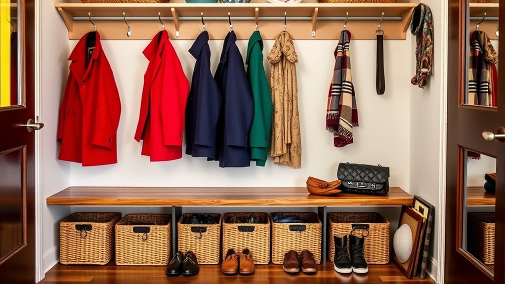 organized entry closet tips