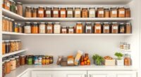 organized pantry with zones